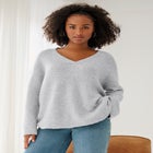 Boxy Crossover V-Neck Pullover image number null