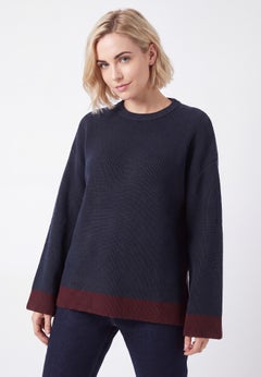 Boxy Color Block Pullover