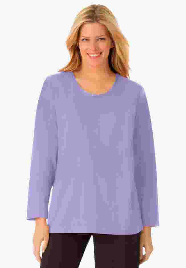 Satin Trim Sleep Tee image number 0