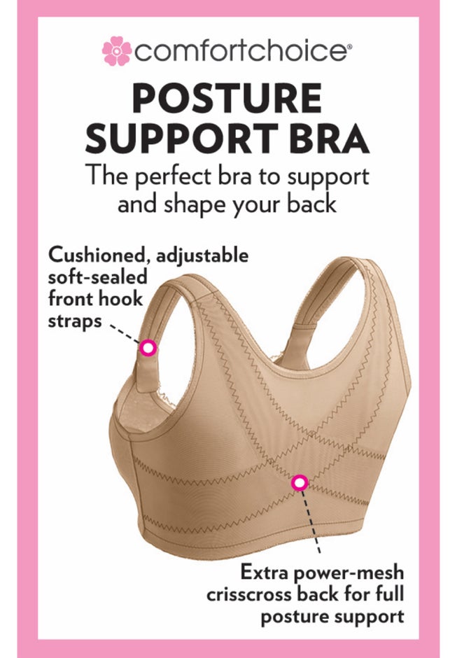 Front-Close Cotton Wireless Posture Bra image number 2