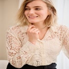 Lace Button Front Shirt image number null