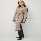 Belted Color Block Midi Sweater Dress image number null