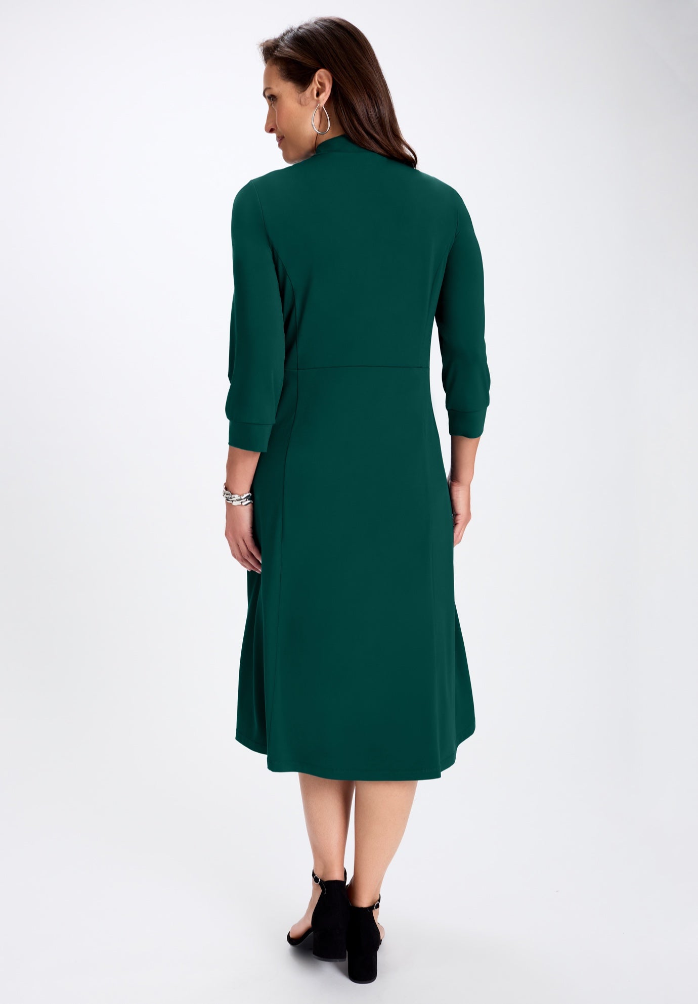 V-Neck Midi Dress image number 1