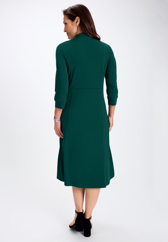 V-Neck Midi Dress image number 1