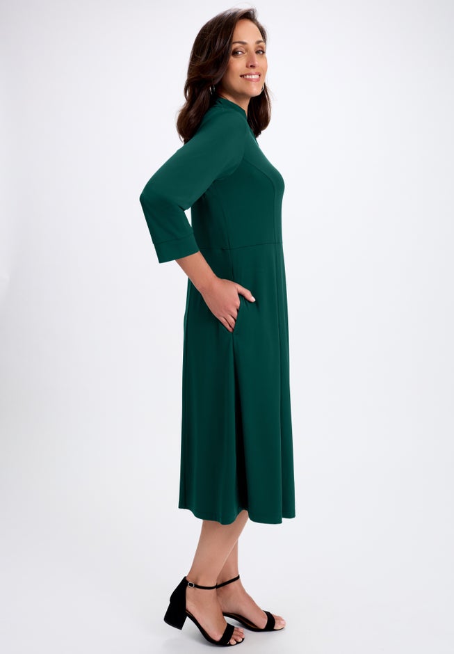 V-Neck Midi Dress image number 2