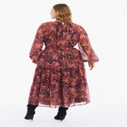 Mock-Neck Chiffon Midi Dress image number 2