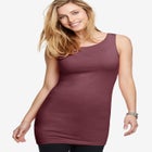 Stretch Knit Jersey Scoopneck Sleeveless Tank image number 0