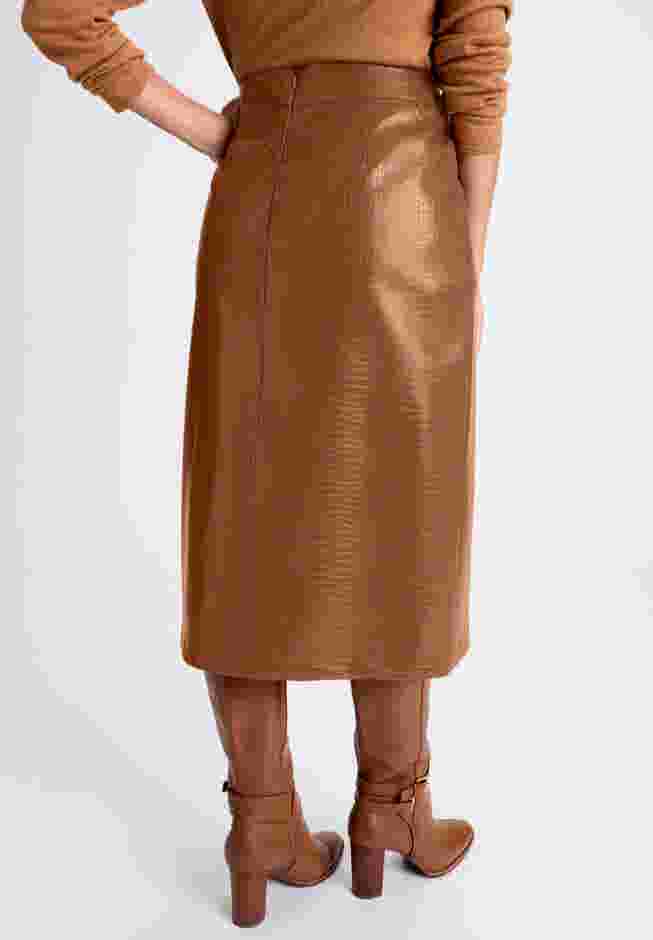 Faux Croc Wrap Skirt image number 1