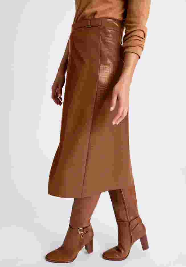Faux Croc Wrap Skirt image number 2