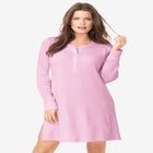 Thermal Henley Sleepshirt  image number null