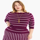 Cropped Boat Neck Sweater image number 1