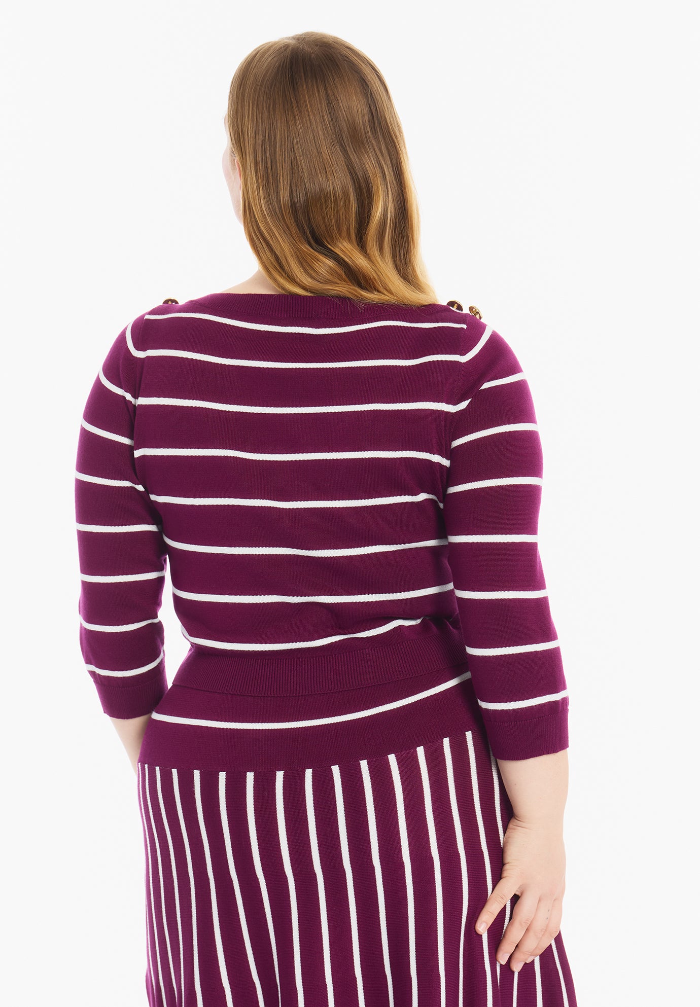 Cropped Boat Neck Sweater image number 2