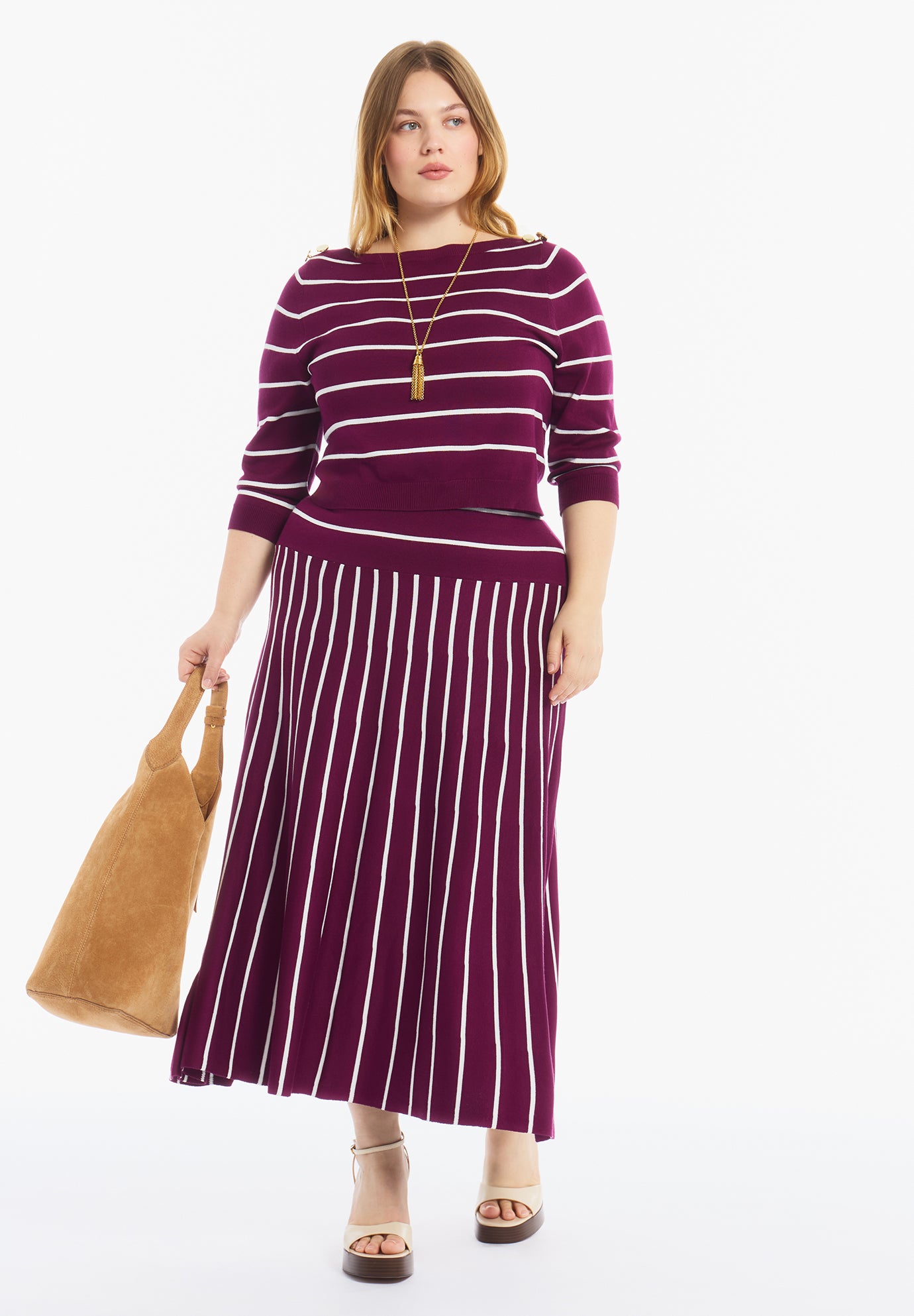 Cropped Boat Neck Sweater image number 0