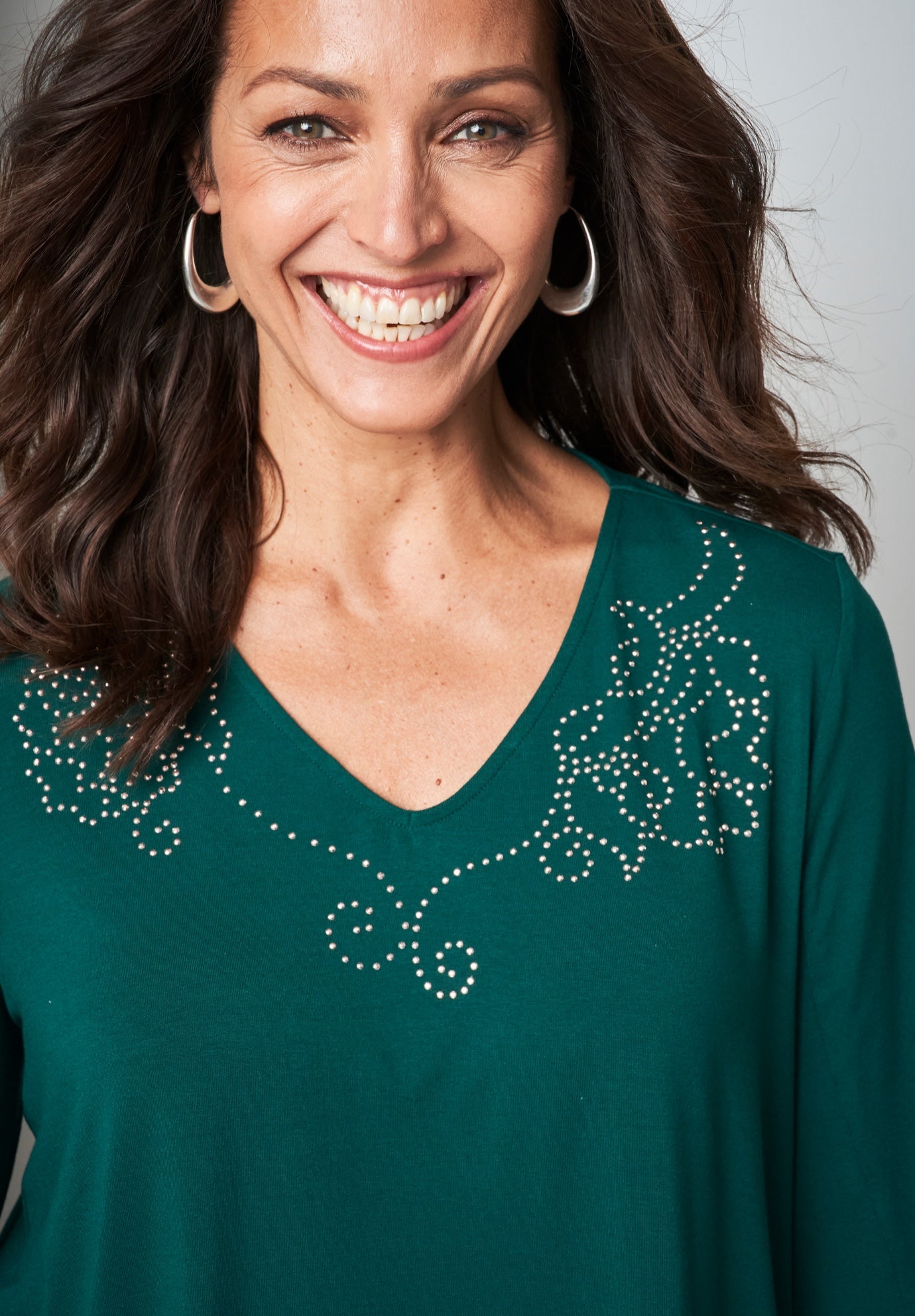 V-Neck Embellished Tunic image number 1