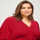 V-Neck Empire Velour Dress image number null