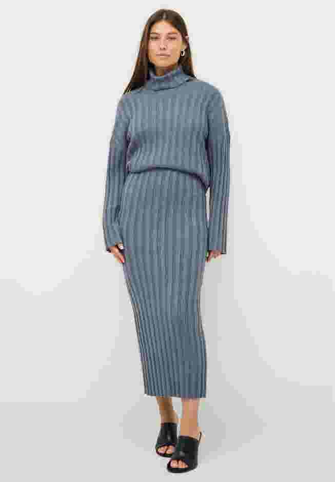 Wide Ribbed Maxi Sweater Skirt image number 0