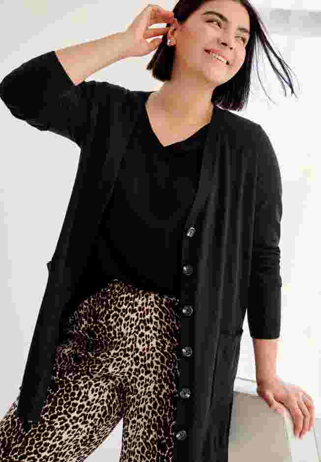 Long Button Front Cardigan image number 5