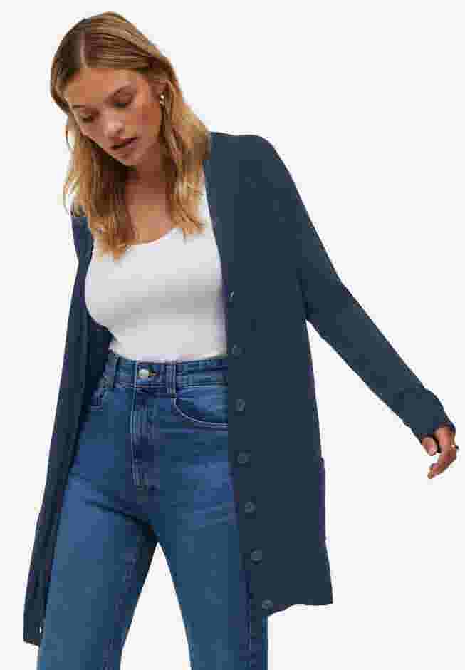 Long Button Front Cardigan image number 0