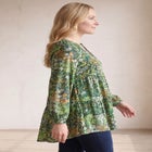 Tiered Tunic With Notch V-Neck image number null