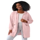 French Terry Zip-Front Hoodie With Zip Pockets image number null