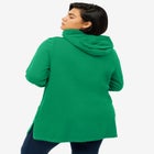 French Terry Zip-Front Hoodie With Zip Pockets image number null