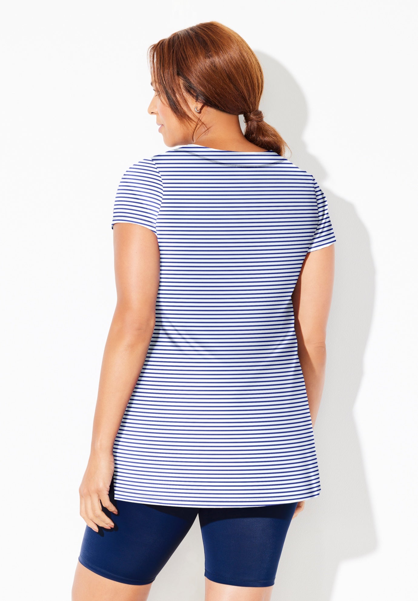 Chlorine Resistant Short Sleeve Swim Tunic image number 1