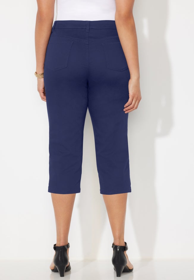 Sateen Stretch Capri image number 1