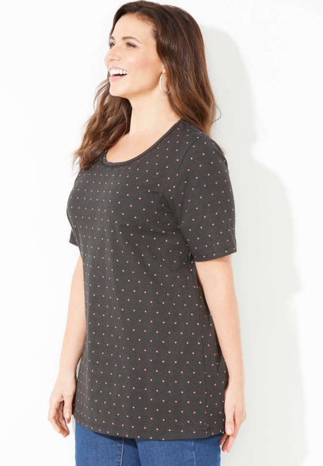 Suprema&reg; Embroidered Scoopneck Tee image number 2