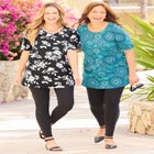 Easy Fit Short Sleeve V-Neck Tunic image number null