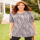 Easy Fit Short Sleeve V-Neck Tunic image number null