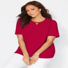Suprema&reg; Pleat-Neck Tee image number null