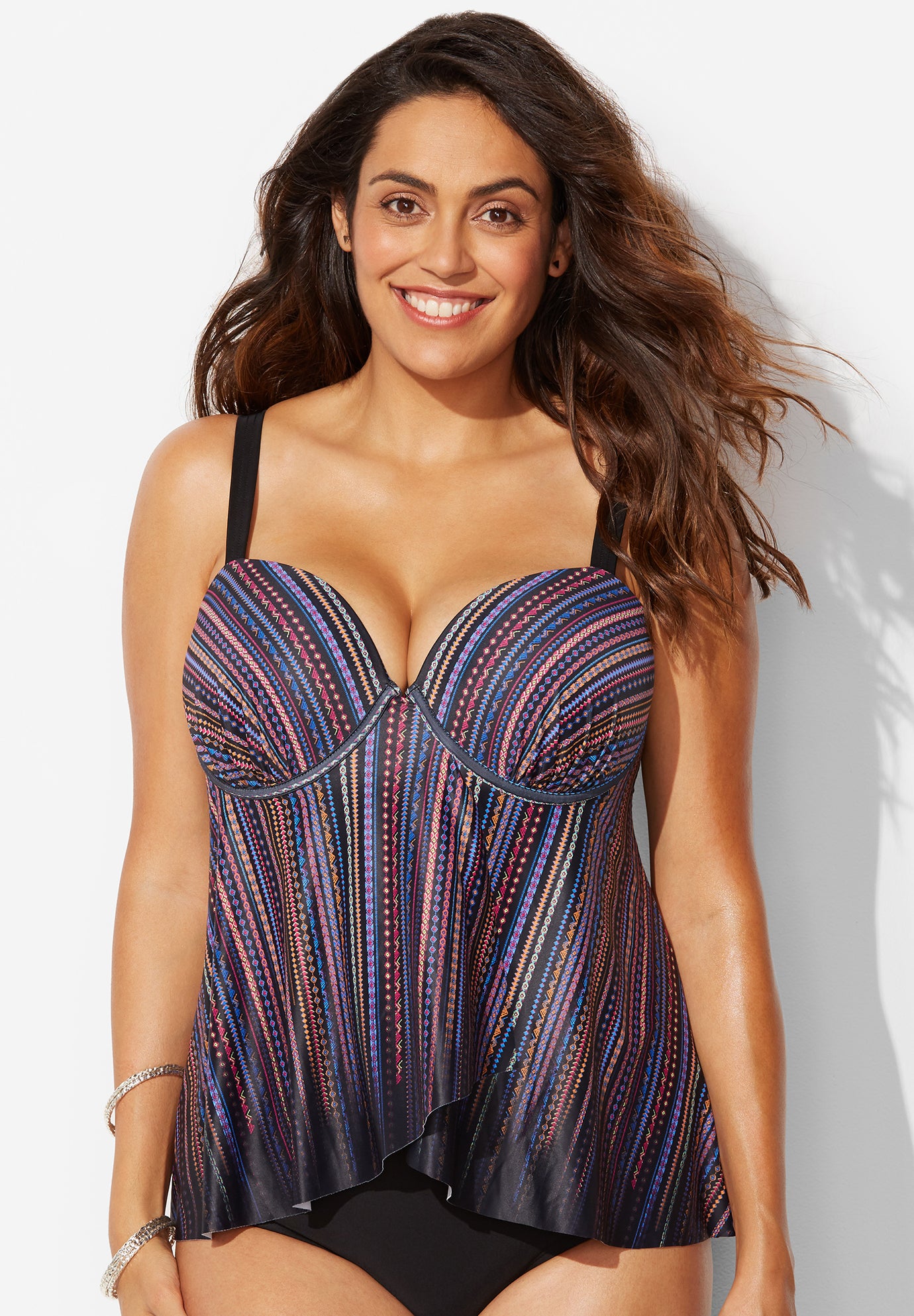 Flyaway Underwire Tankini Top image number 0
