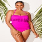 Fringe Bandeau One Piece Swimsuit image number null