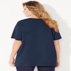 Suprema&reg; Embroidered Notch-Neck Tee image number null