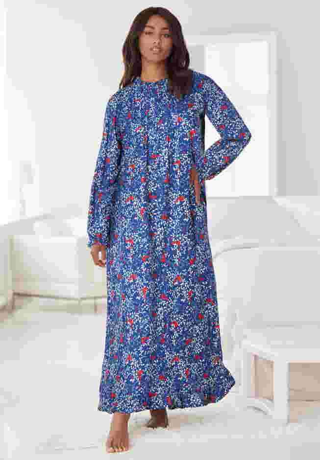 Long Flannel Nightgown  image number 6