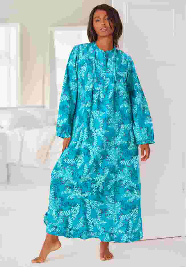 Long Flannel Nightgown  image number 0