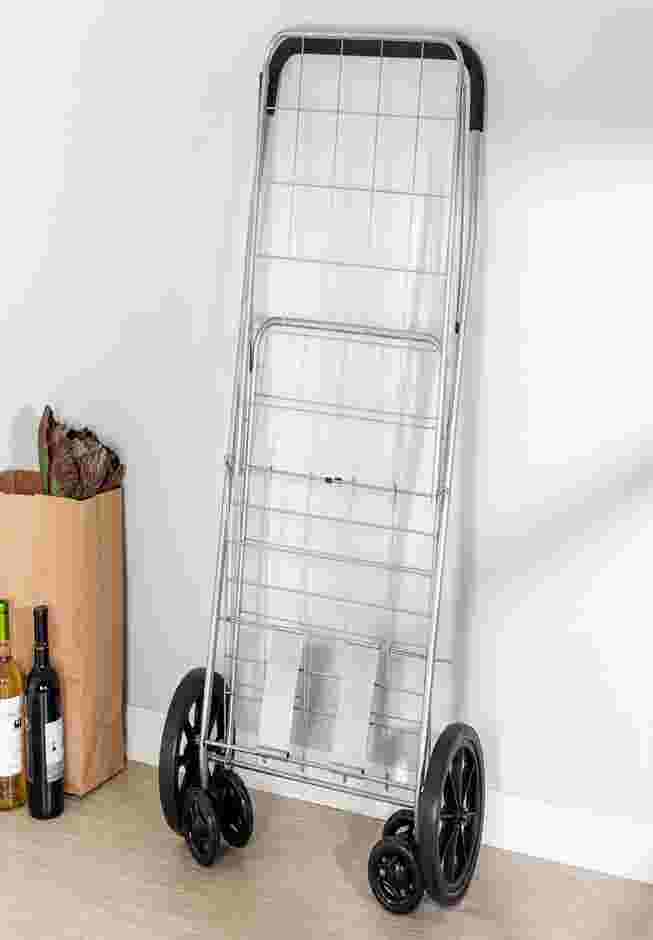 Chrome 4-Wheel Folding Utility Cart image number 1
