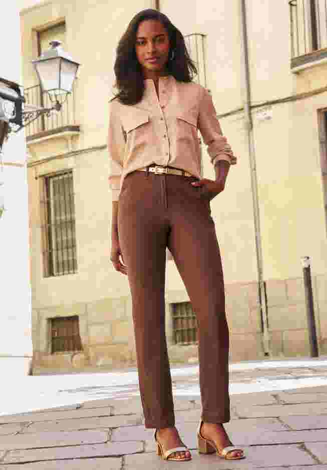 Stretch Cotton Chino Straight Leg Pant image number 2