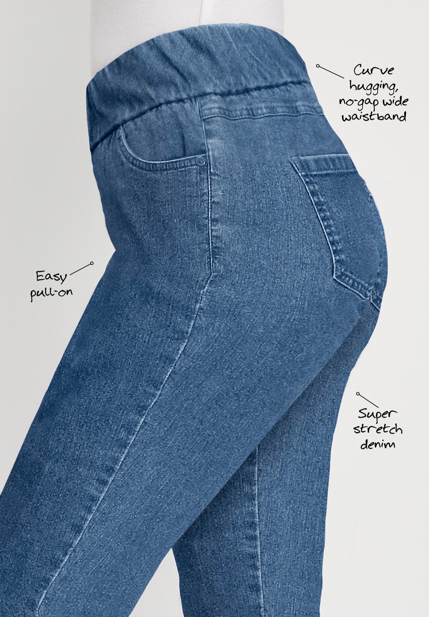 Comfort Waist Stretch Denim Straight Leg Jean image number 1