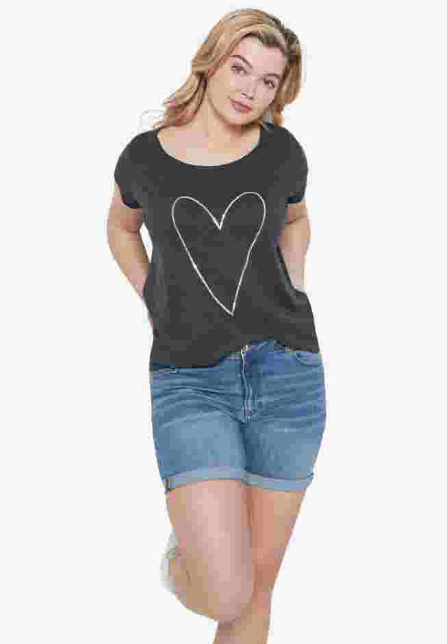 Graphic Scoop Neck Tee image number 0