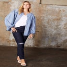 Puff Sleeve Chambray Jacket image number null
