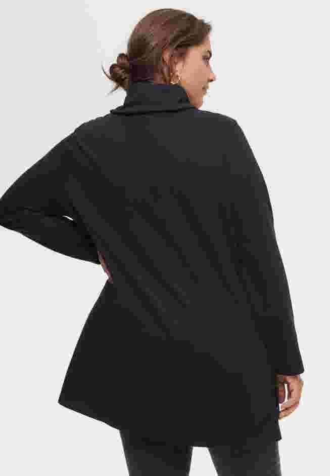 Side Snap Cowl Neck French Terry Sweatshirt Tunic image number 1