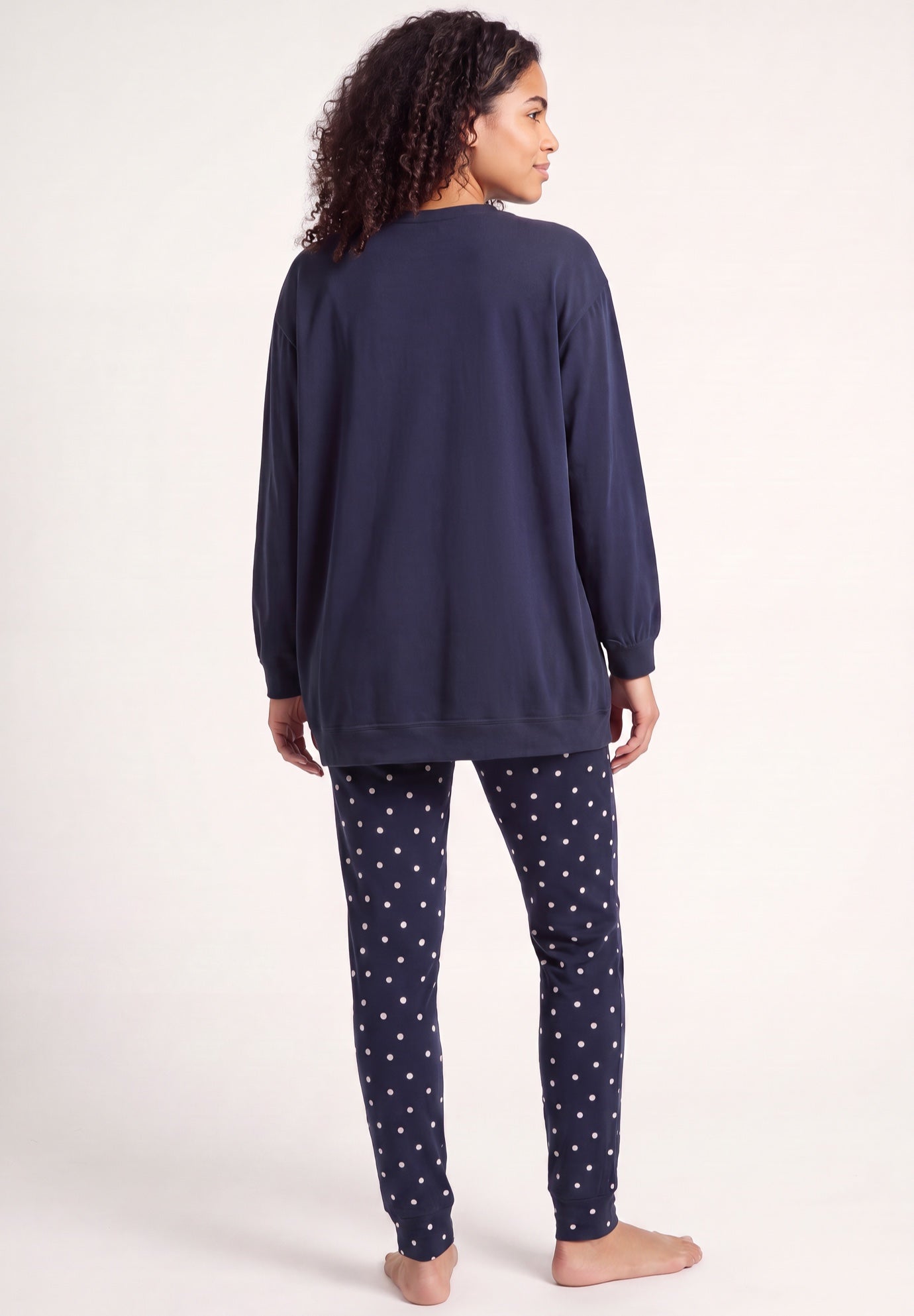 Cotton Spandex Tunic and Legging 2-Piece Pajama Set image number 1