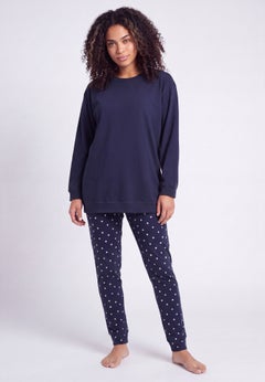 Cotton Spandex Tunic and Legging 2-Piece Pajama Set