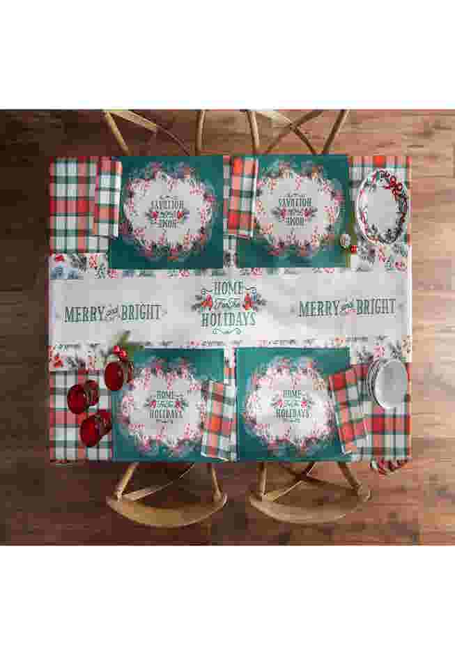 HOLIDAY KITCHEN 60" X 84" PLAID TABLECLOTH image number 1