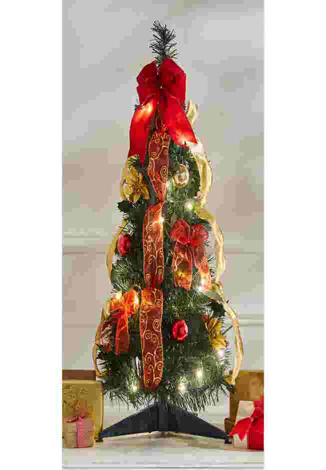 Fully Decorated Pre-Lit 2’ Pop-Up Tabletop Christmas Tree image number 0