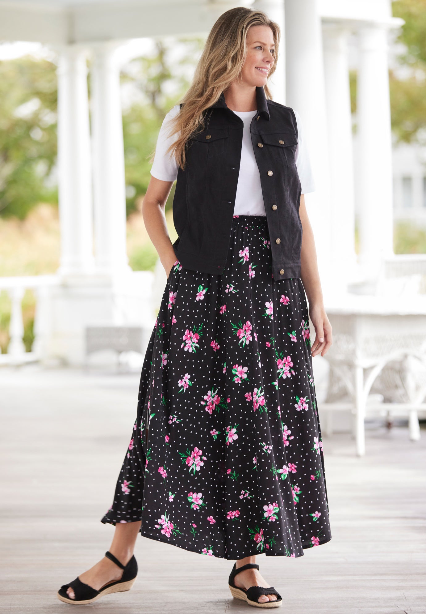 Stretch Denim Vest image number 6