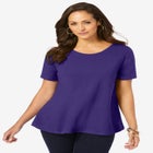 Stretch Cotton Trapeze Tee image number null