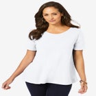 Stretch Cotton Trapeze Tee image number null