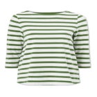 Stretch Knit Scoop Neck 3/4 Sleeve Top image number null